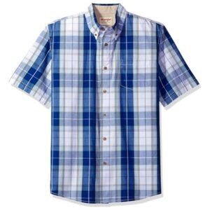 Wrangler Authentics Men's Short Sleeve Classic Plaid Shirt Medium NWT